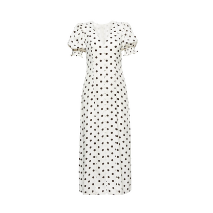 Bella Polka Dot Dress White