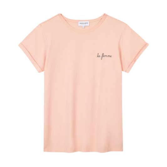 Poitou La Flemme Organic Cotton T-Shirt Apricot (men)
