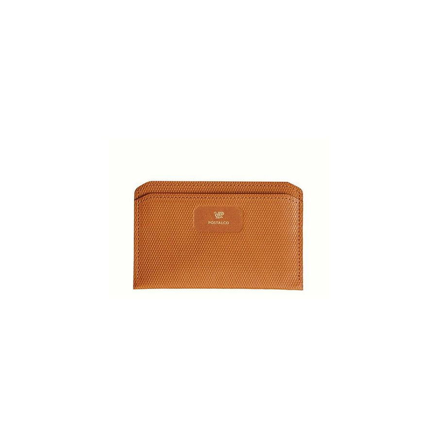 Crossgrain Leather Flat Wallet Brown