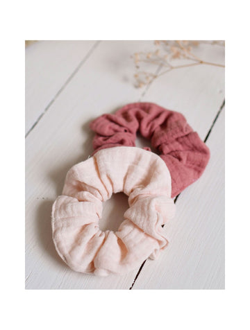 Pack of 2 Cotton Gauze Scrunchies
