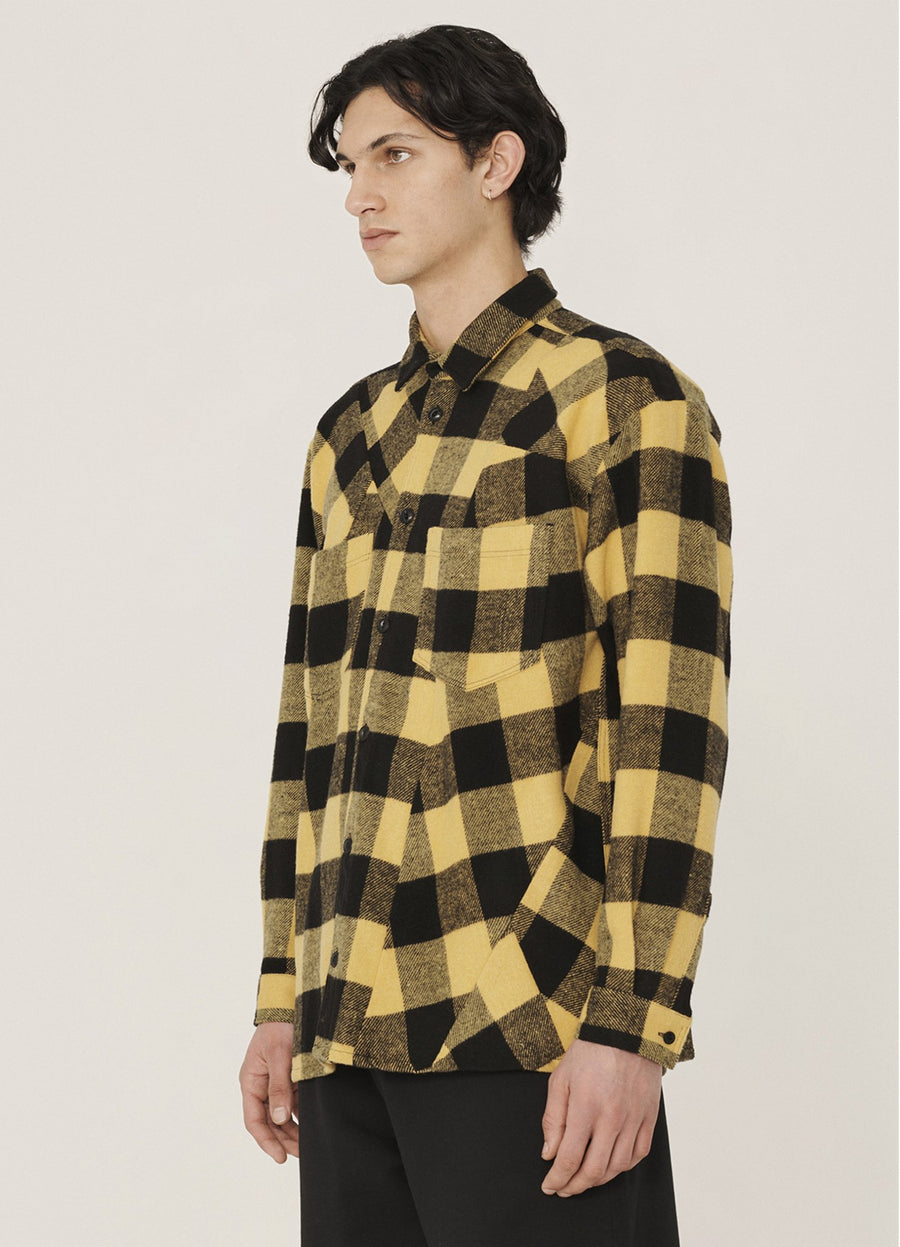 Mitchum Shirt Black-Yellow (Men)