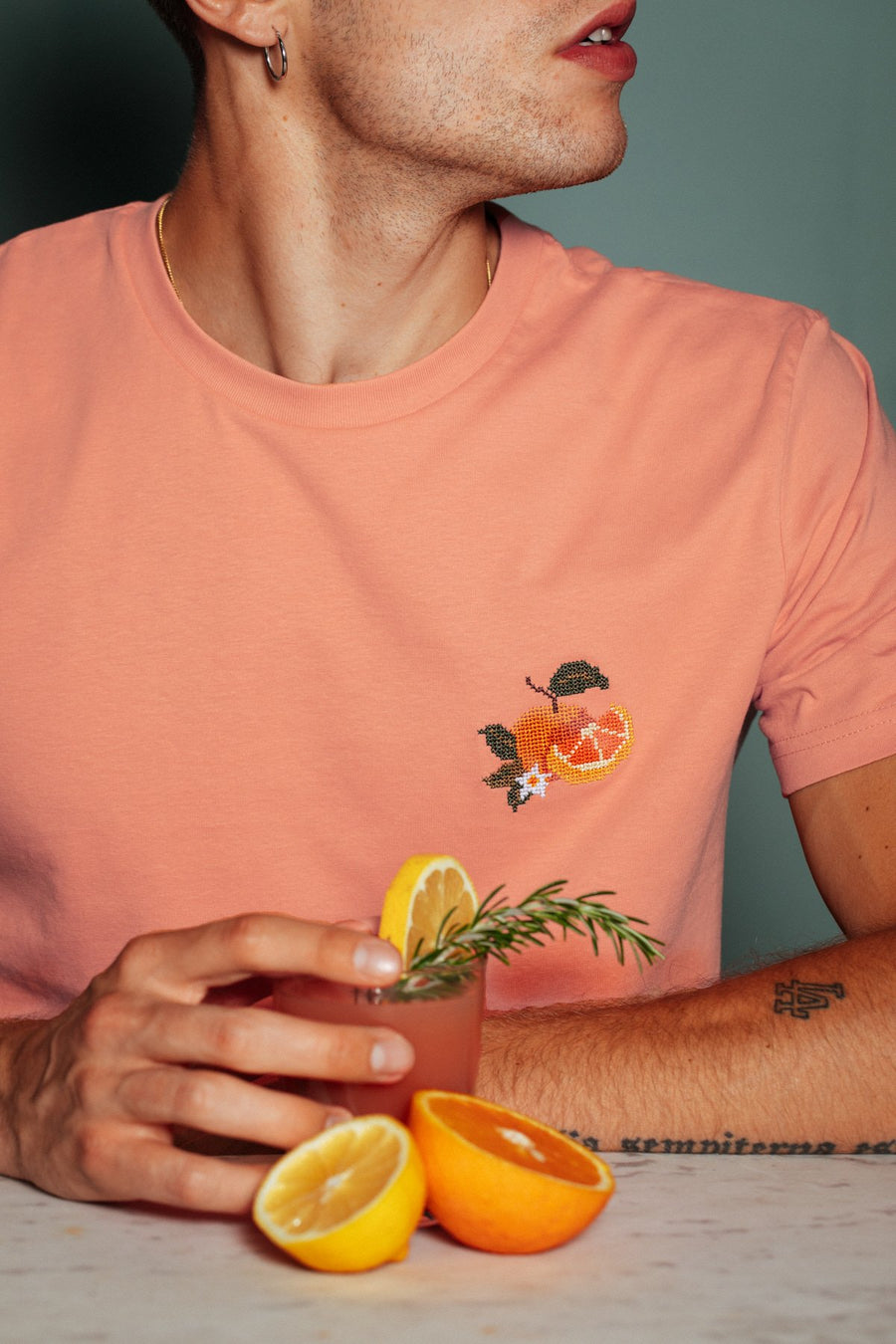 T-Shirt Mandarine Vieux Rose