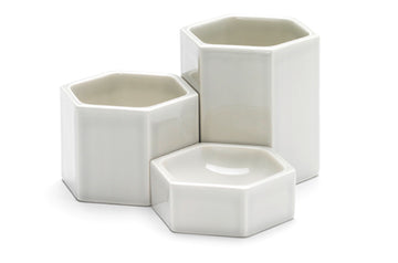 Hexagonal Containers (Light Grey Package of 3)