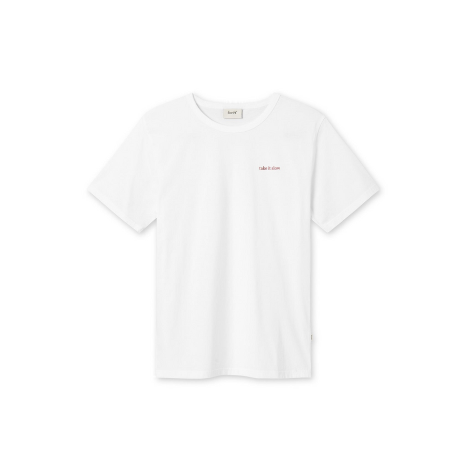 Book T-Shirt White/Burnt Red