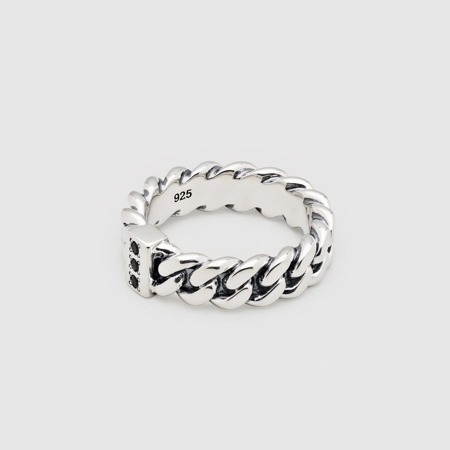Chain Ring Slim Spinel 925 Sterling Silver