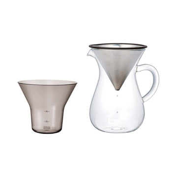 Slow Coffee Series Coffee Carafe Set 4 Cups Stainless Steel