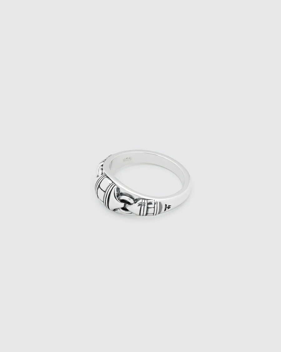 Link Band Ring, 925 Sterling Silver