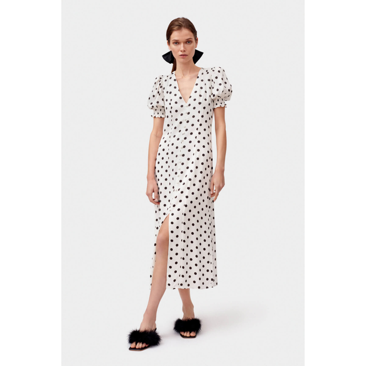 Bella Polka Dot Dress White