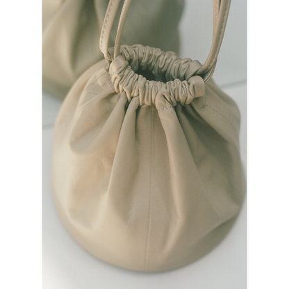 Mini Drum Drawstring Bucket Taupe