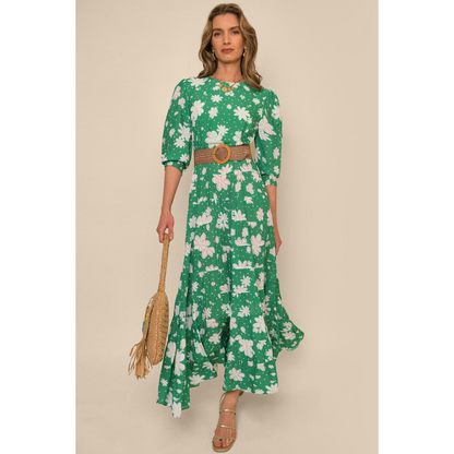 Kristen Dress Green Daisy Dream