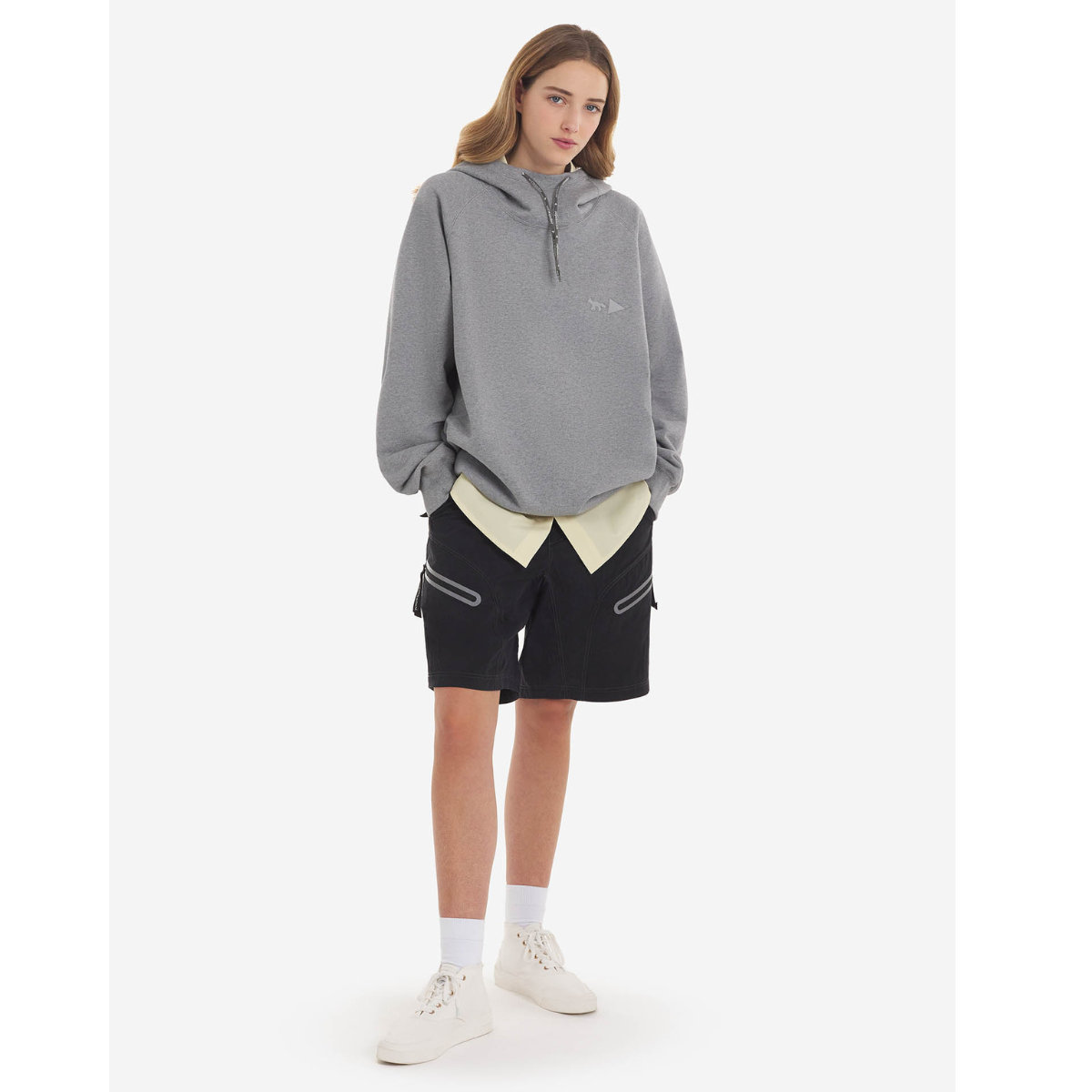 MK x And Wander Dry Cotton Hoodie Ash Grey