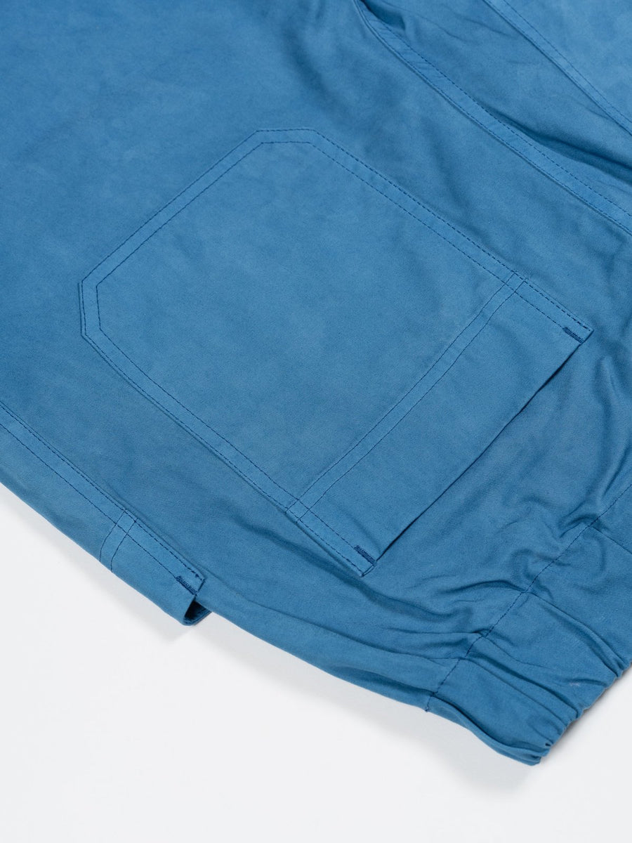 Cargo Pants Cotton Gabardine Natural Woad Blue