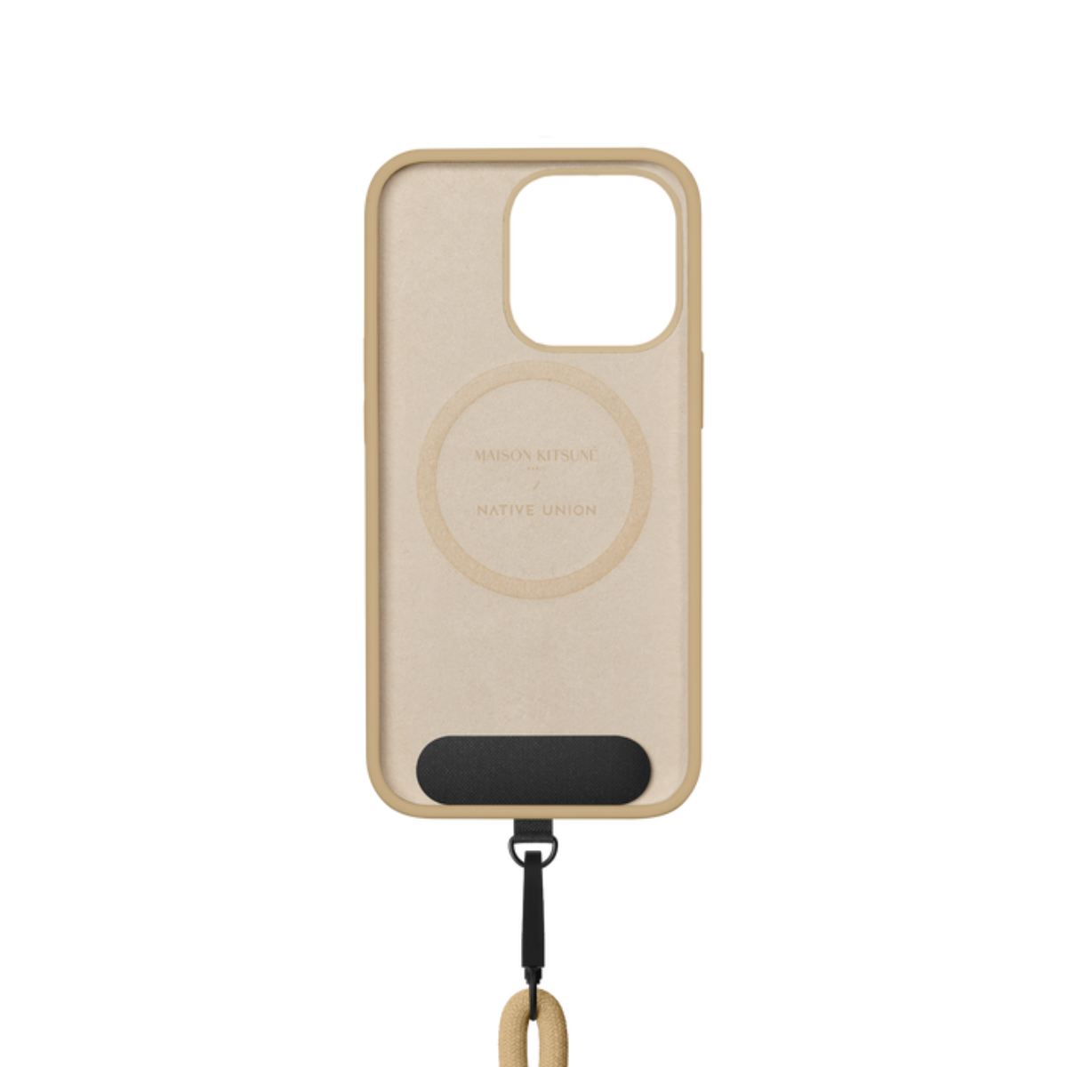 Fox Head Sling Case For iPhone 14 Pro Beige