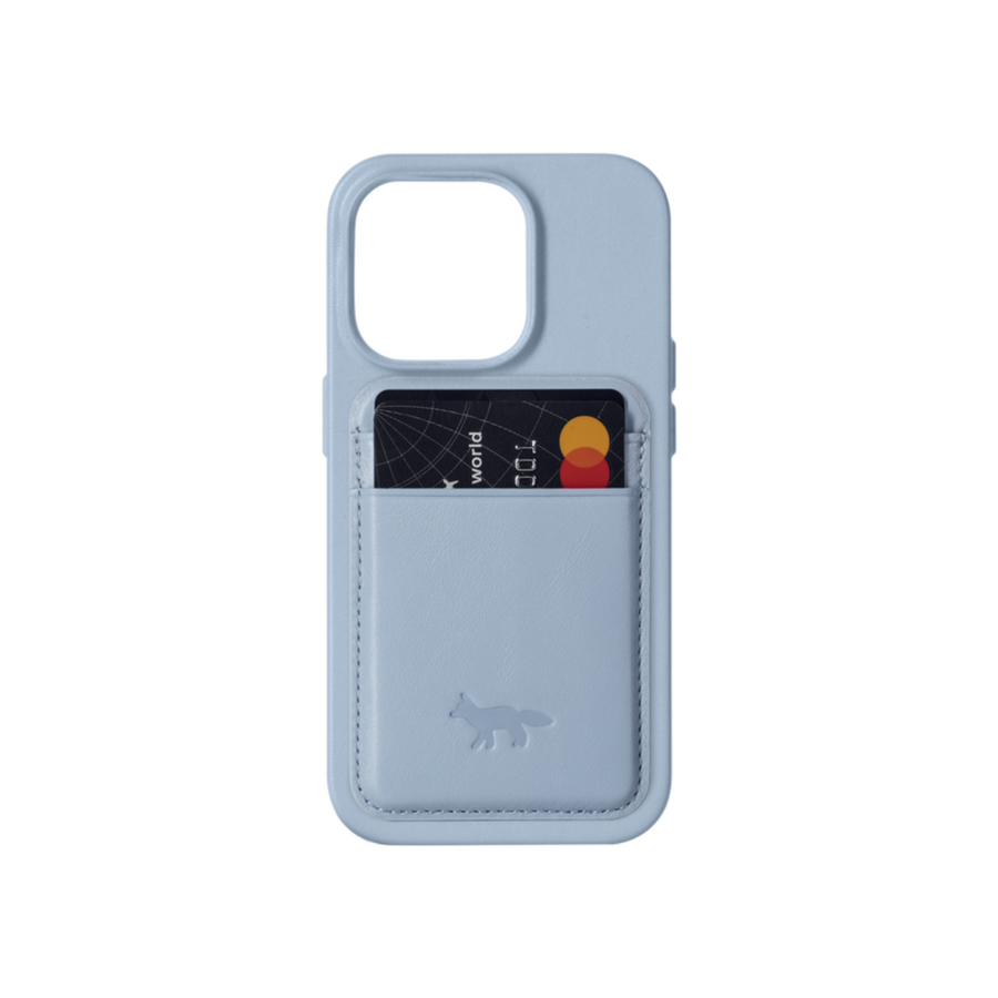 Fox Magnetic Card Case For iPhone 14 Pro Medium Blue