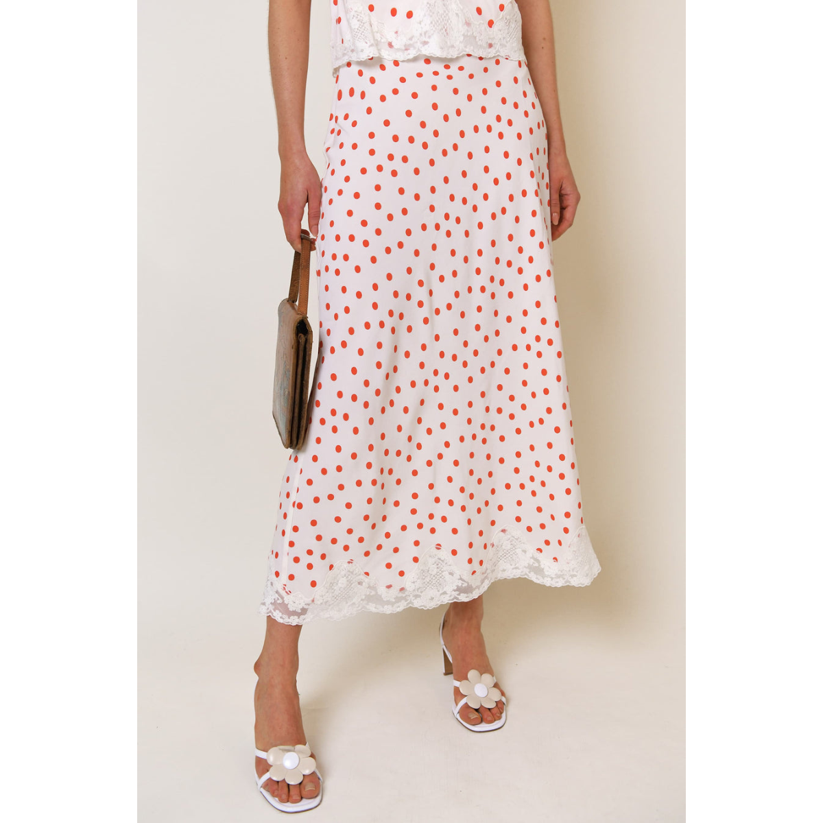 Crystal Skirt Red Flamenco Spot Skirt