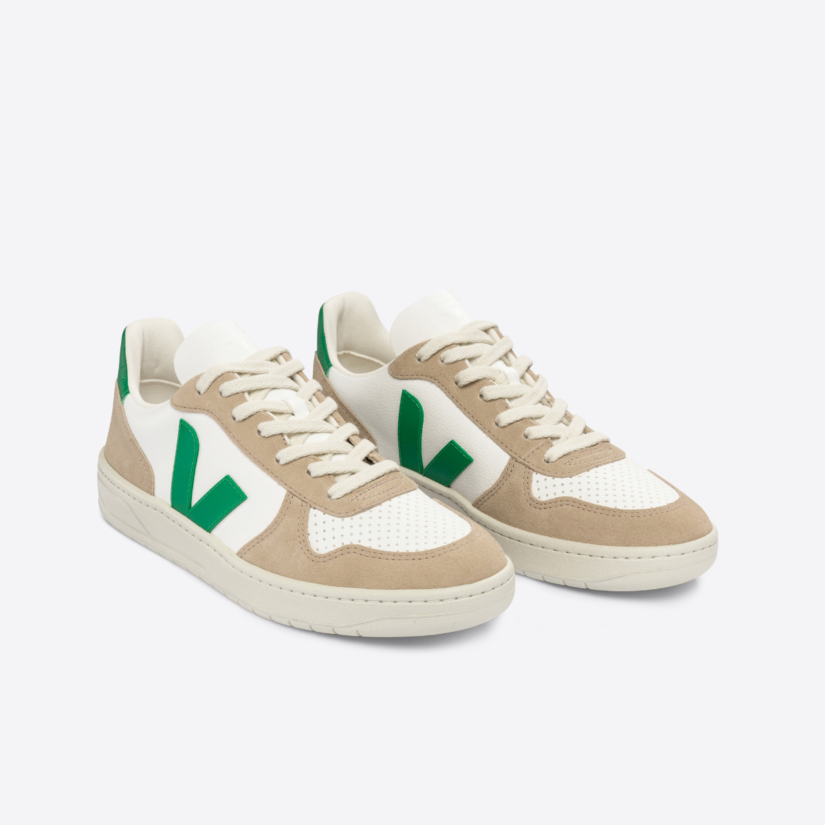 White Emeraude Sahara Chromefree Leather Sneakers (men)