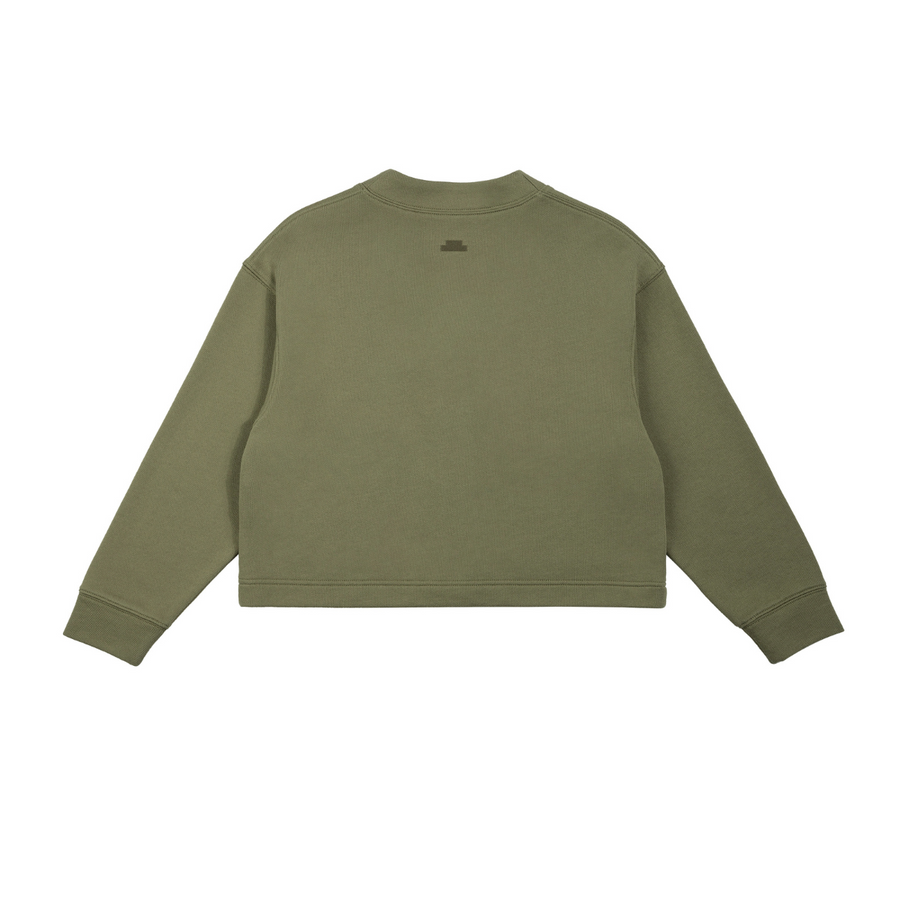 Cropped Cardigan Light Olive