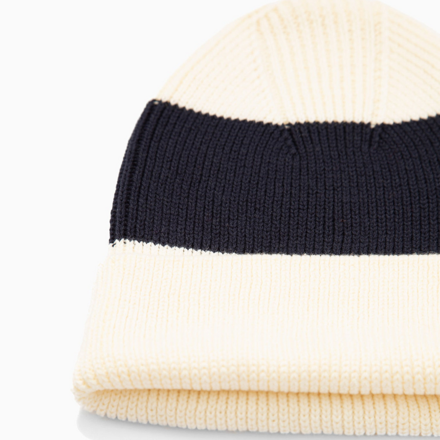 The English Difference Stripe Beanie Navy OS