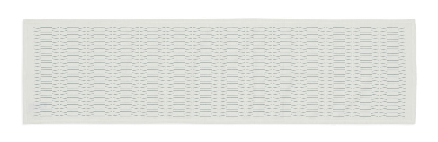 Table Runner Broken Lines Grey Blue