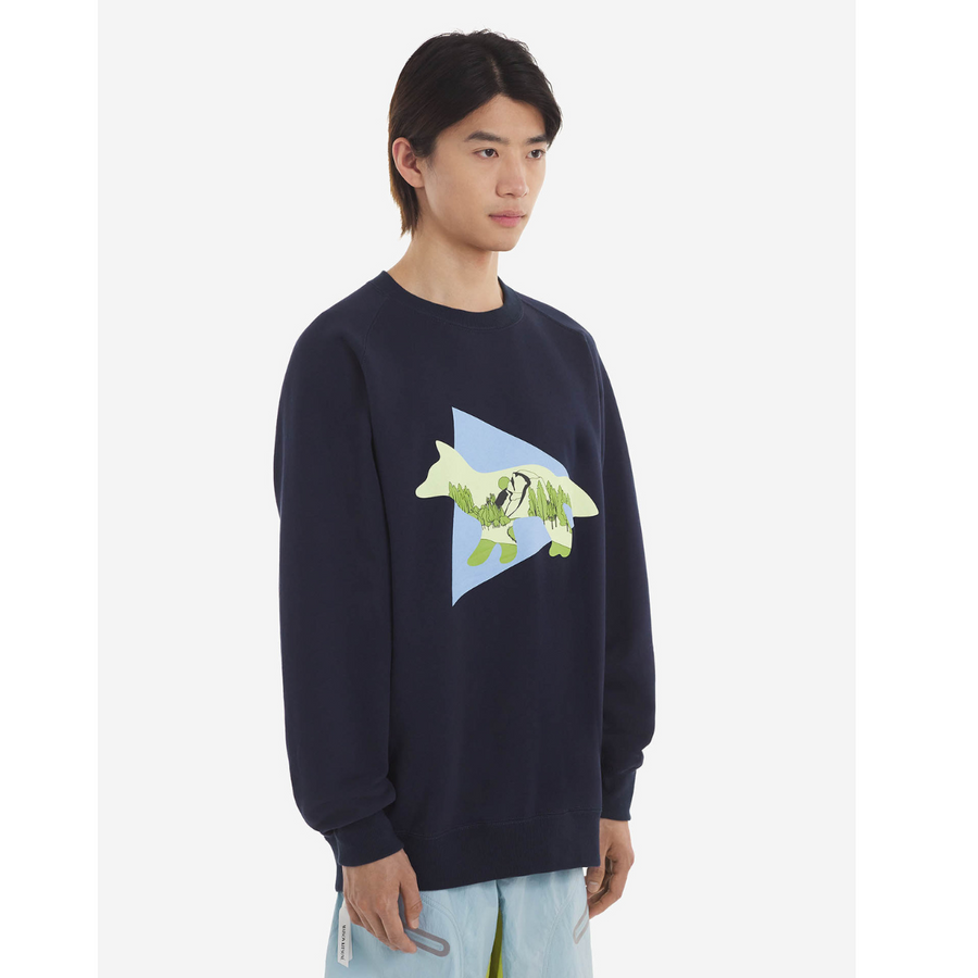 MK x And Wander Dry Cotton Sweater Navy