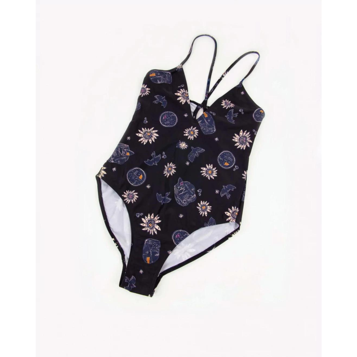 Playa Del Amor Swimsuit 1 Piece Decollete Navy Aurea