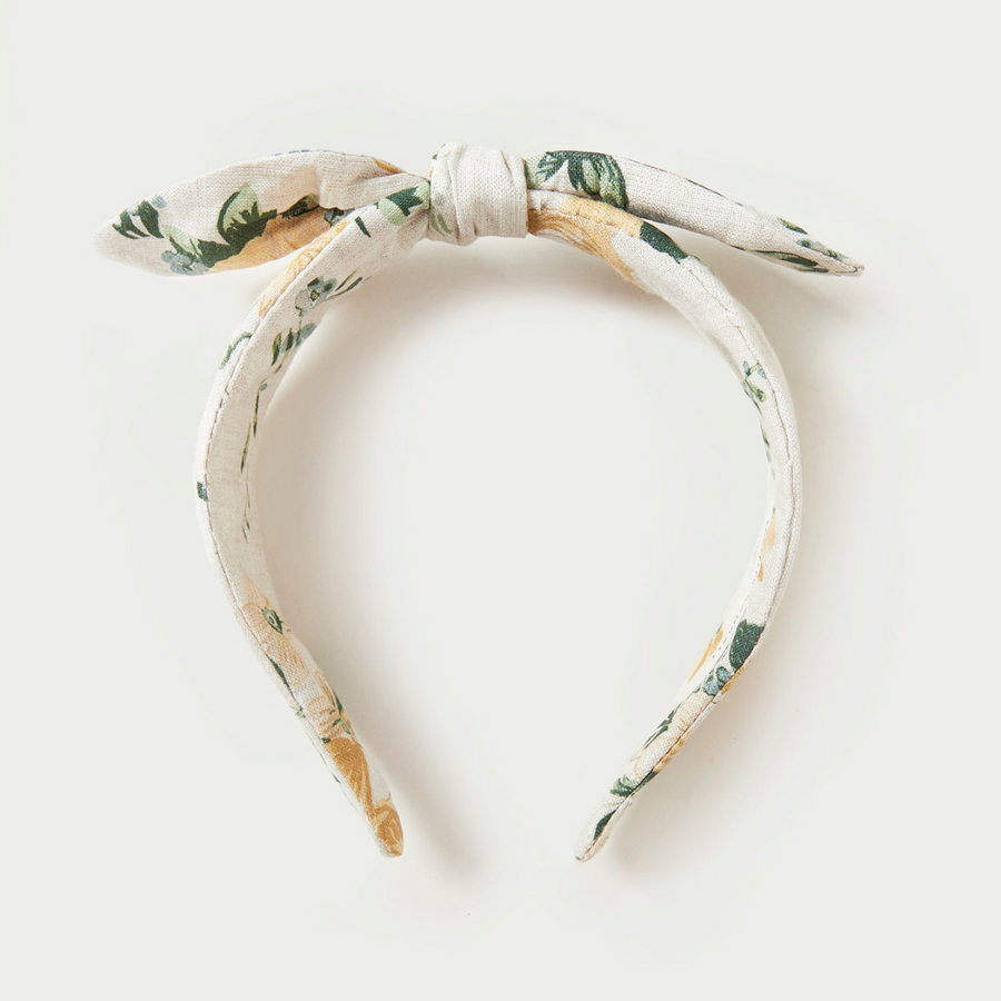 Meadow Wide Bow Knot Headband Lin Nova Floral OS