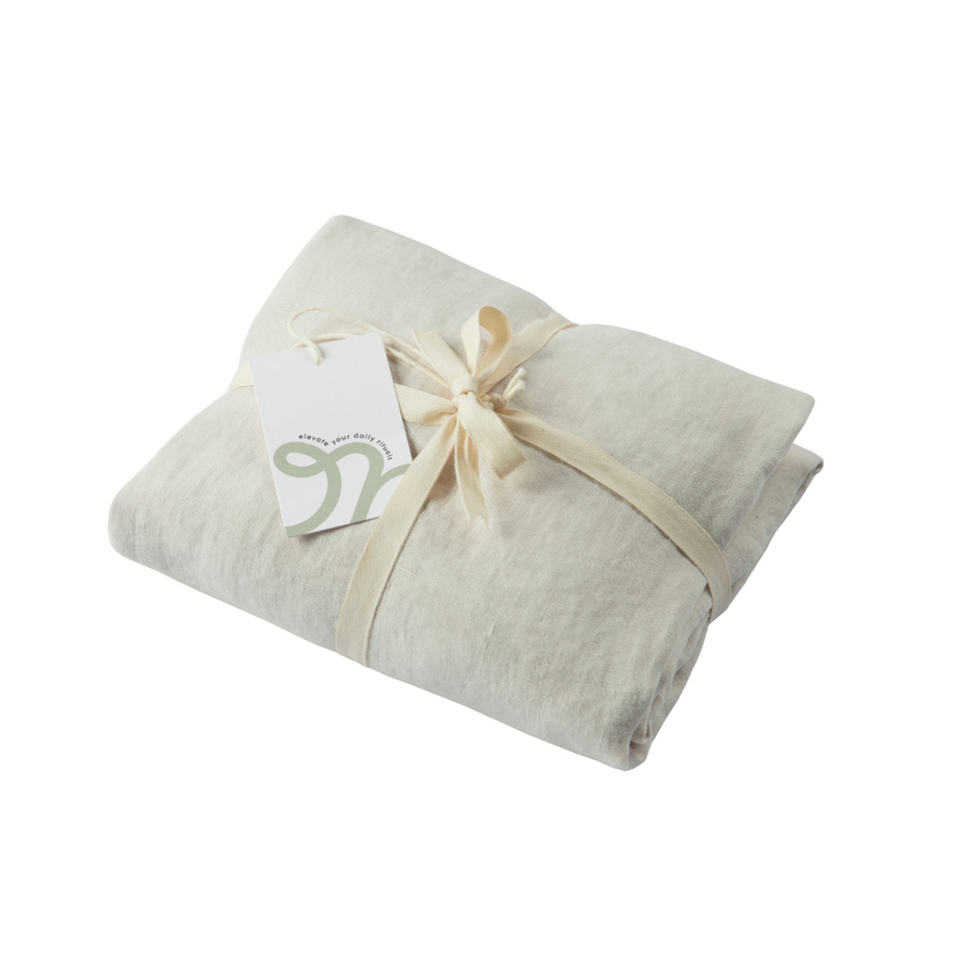 Linen Oxford Pillowcase Set of 2 Moon Beam