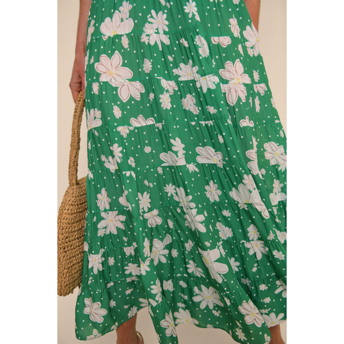 Kristen Dress Green Daisy Dream