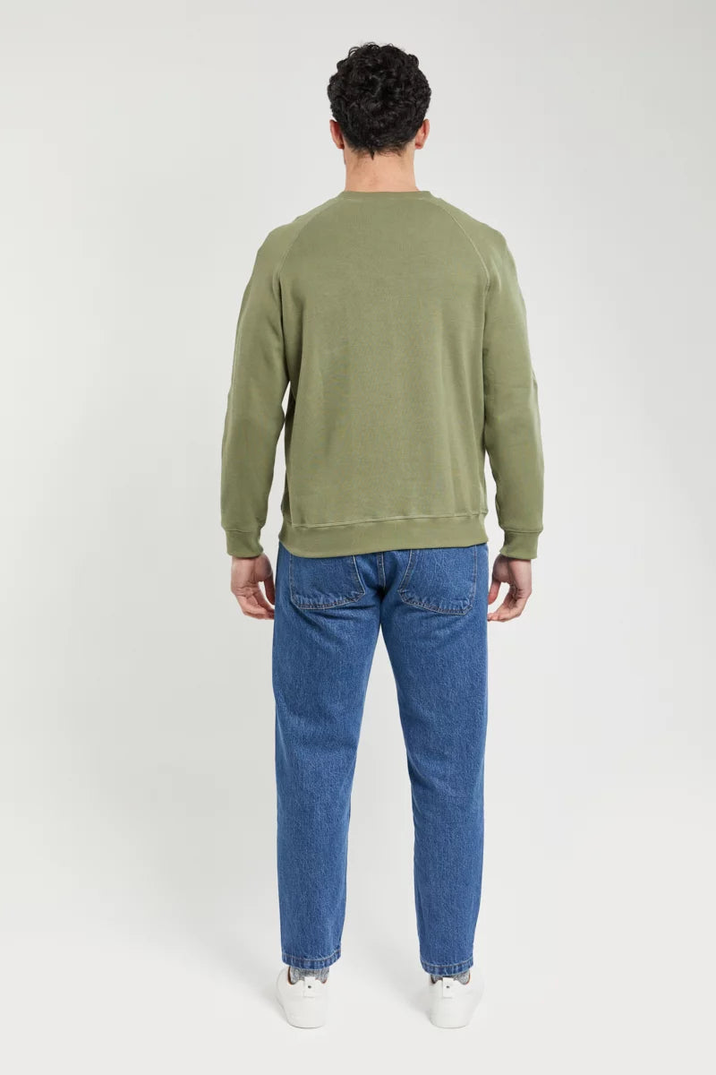 Heritage sweatshirt with pocket - organic cotton Military Khaki