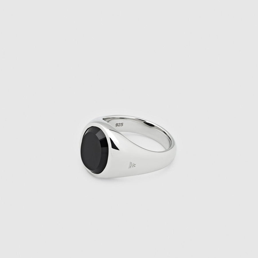 Lizzie Ring Polished Onyx 925 Sterling Silver