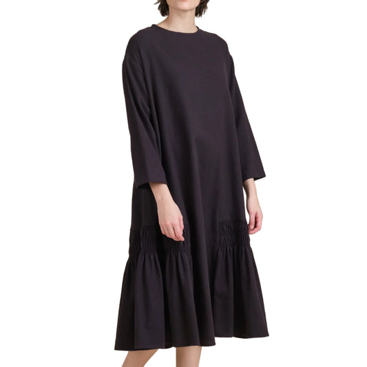 Gathered Dress Black