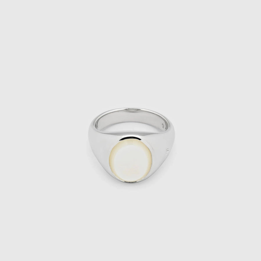 Lizzie Ring White MOP, 925 Sterling Silver