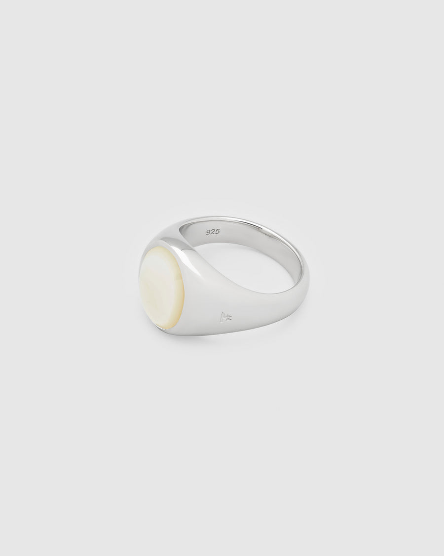 Lizzie Ring White MOP, 925 Sterling Silver
