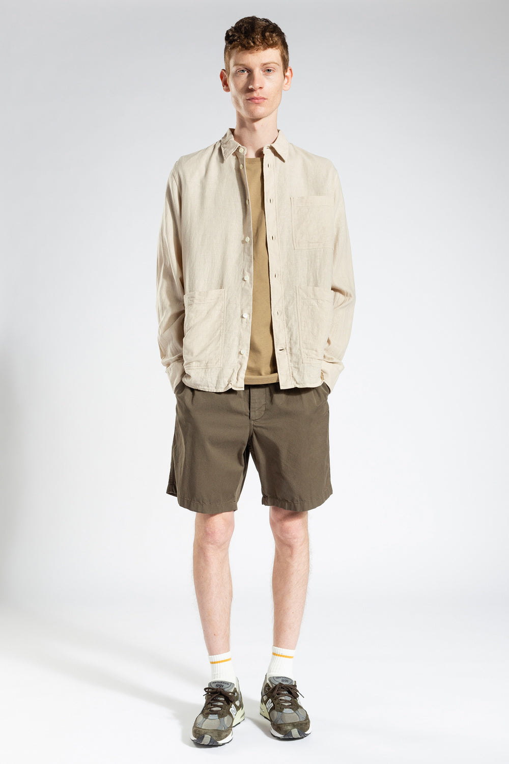 Oatmeal Thorsten Cotton Linen Shirt