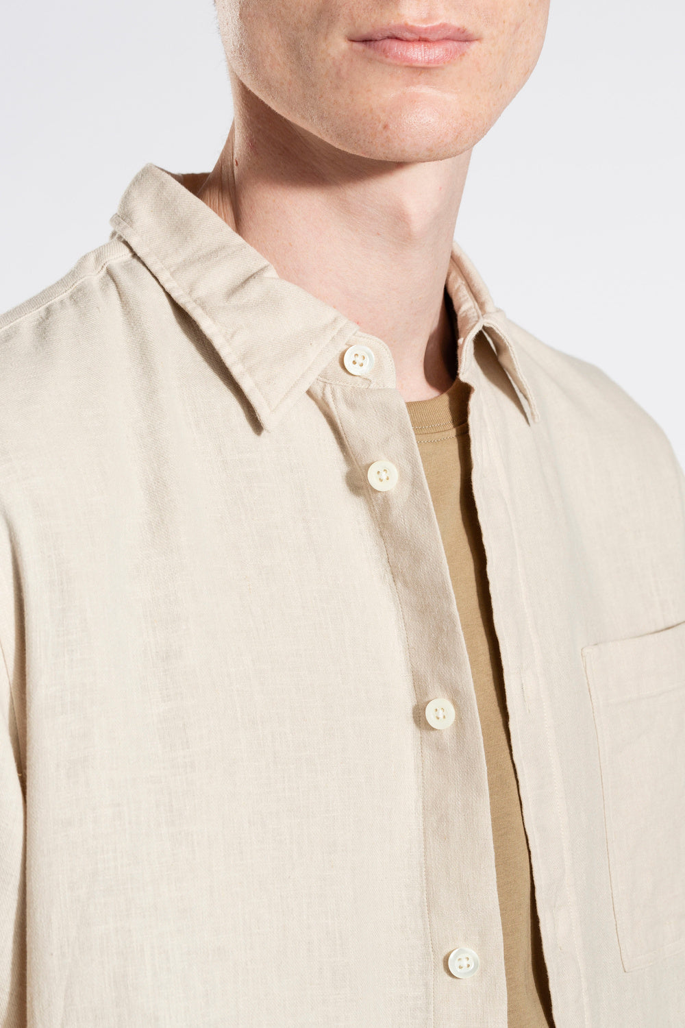 Oatmeal Thorsten Cotton Linen Shirt