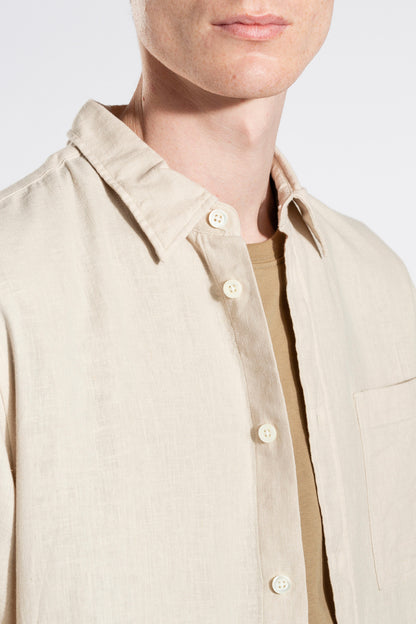 Oatmeal Thorsten Cotton Linen Shirt