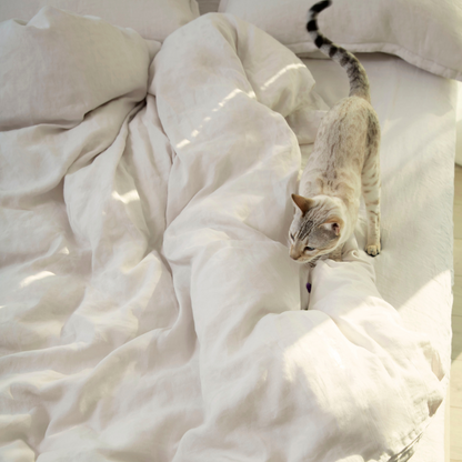 King Linen Fitted Sheet Moon Beam