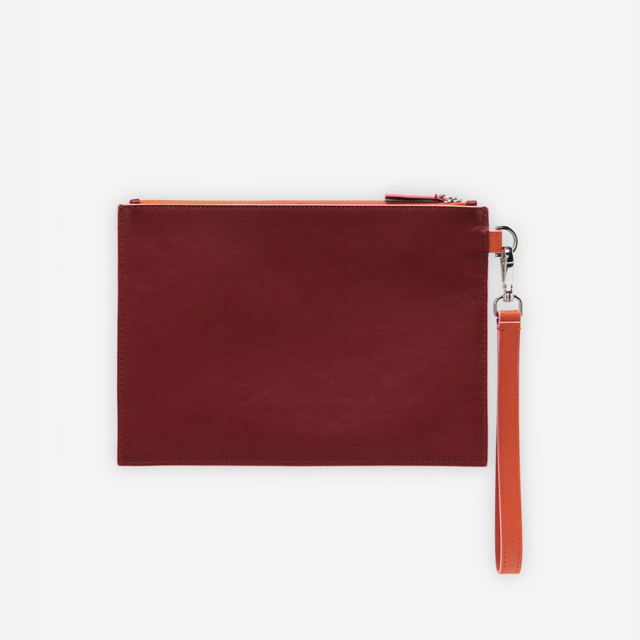 Profile Fox Pouch With Strap (Wine Lees)