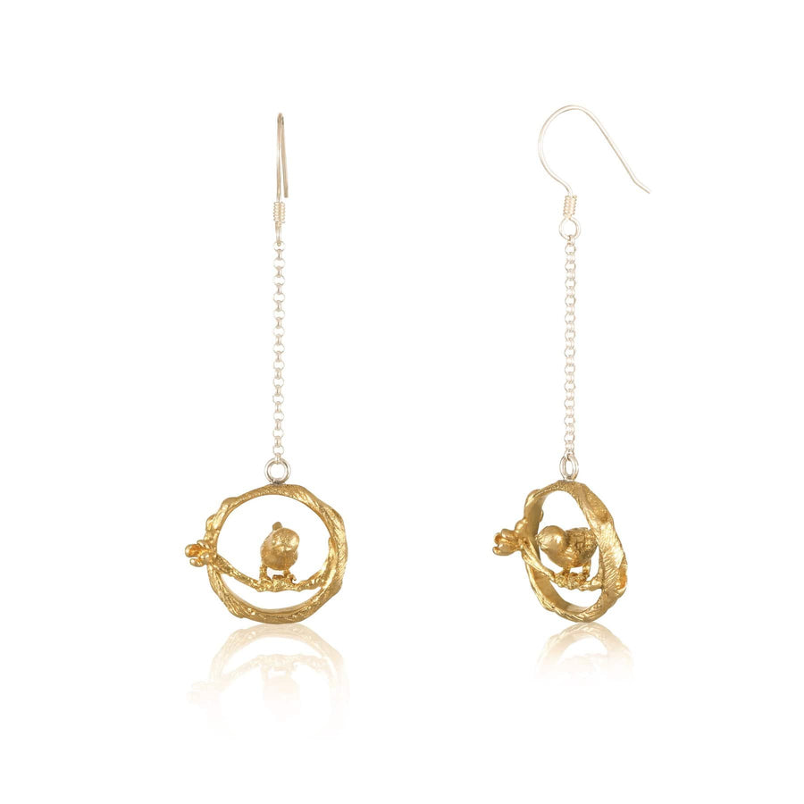 A Magpie's Eye Gold Earrings