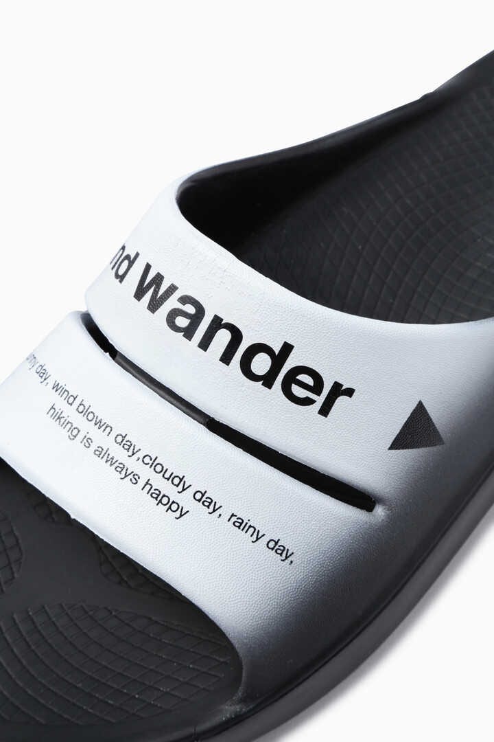 Oofos Ahh x And Wander Recovery Sandal Black