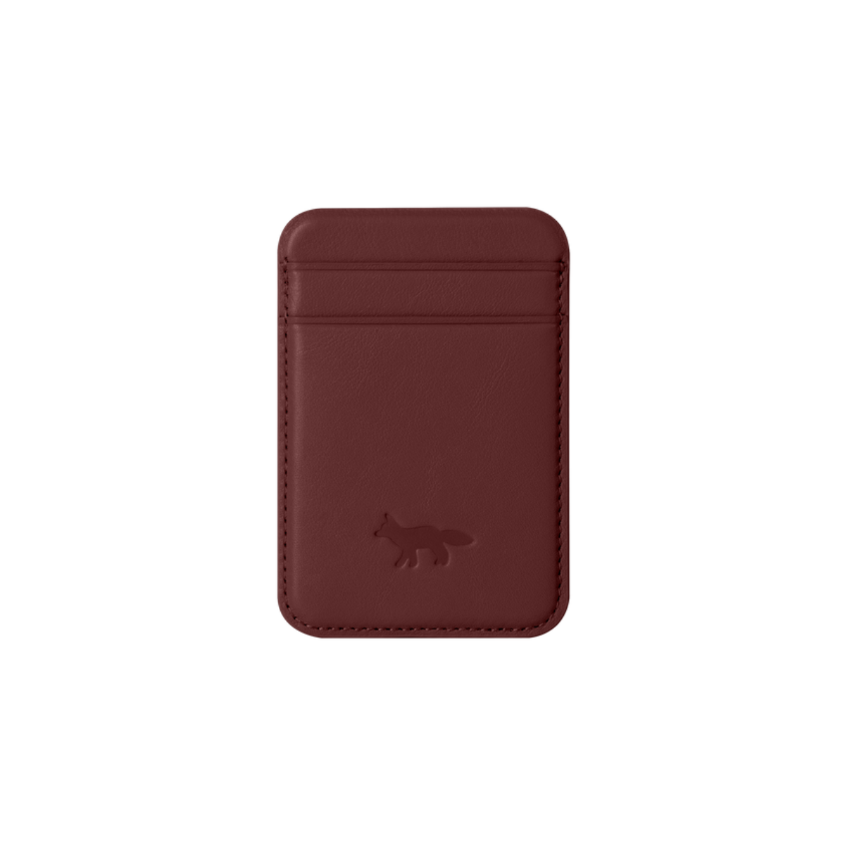 Fox Magnetic Card Case For iPhone 14 Pro Wine Lees