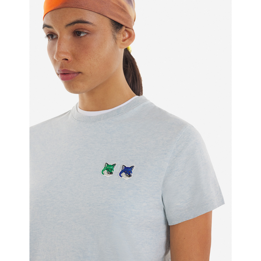 Double Seasonal Fox Head Patch T-Shirt Blue Haze Melange (women)