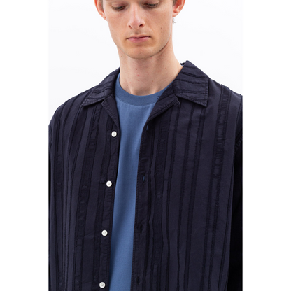 Carsten Stripe LS Dark Navy