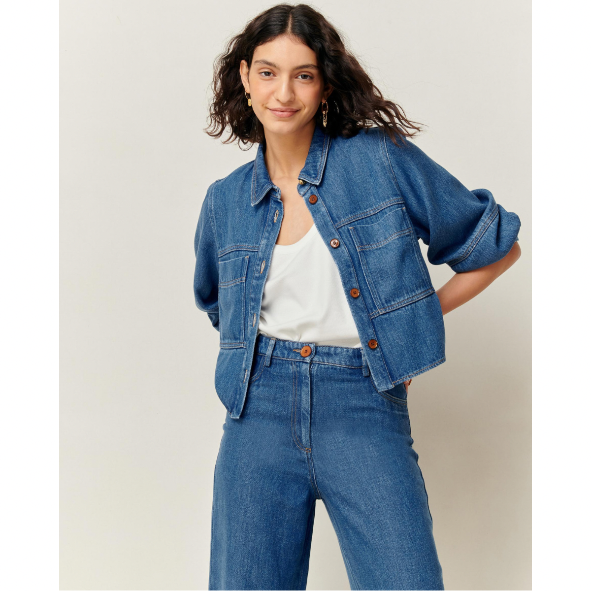 Denim Blue Leone Chemise