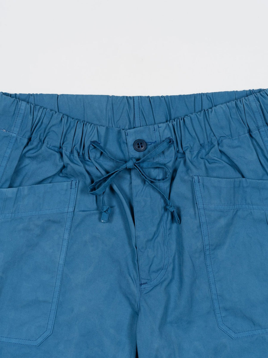 Cargo Pants Cotton Gabardine Natural Woad Blue
