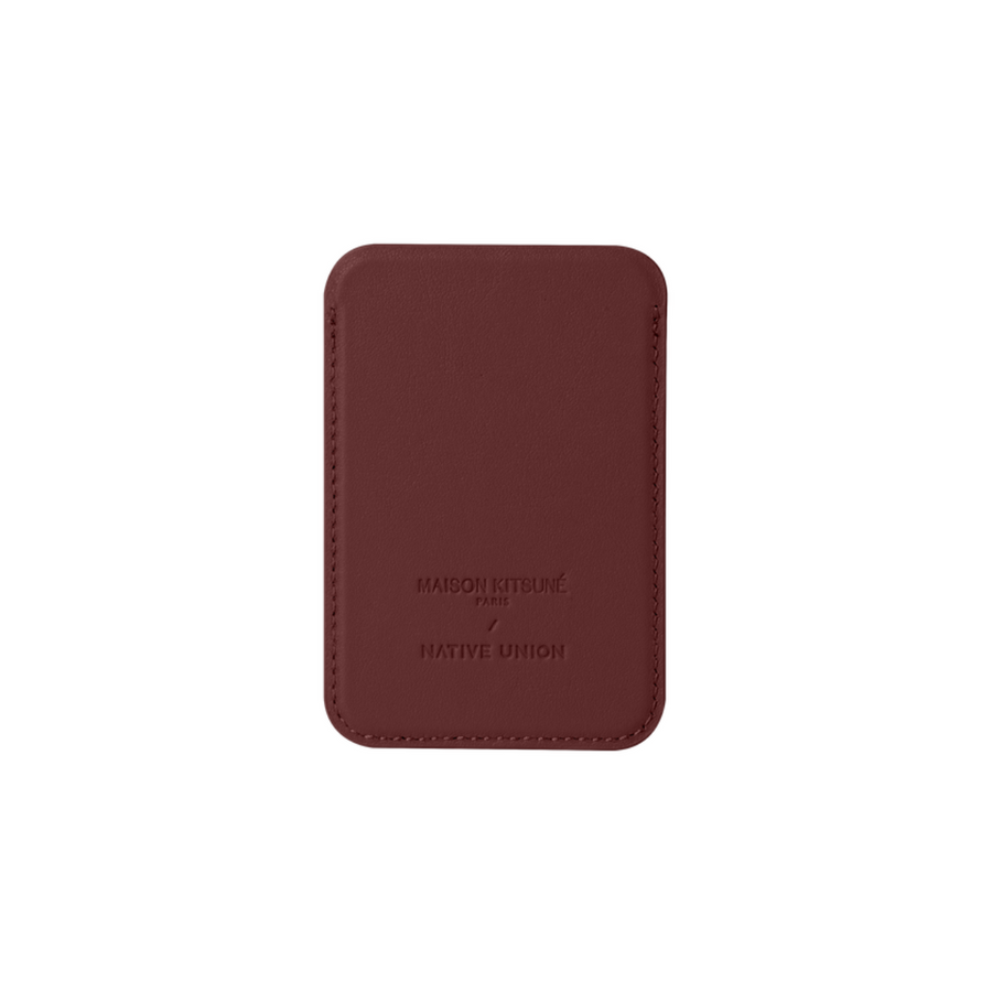 Fox Magnetic Card Case For iPhone 14 Pro Wine Lees