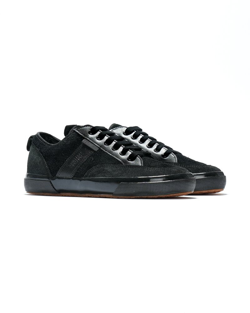 superga x engineered garments 3420 mil low leather - full black (unisex)