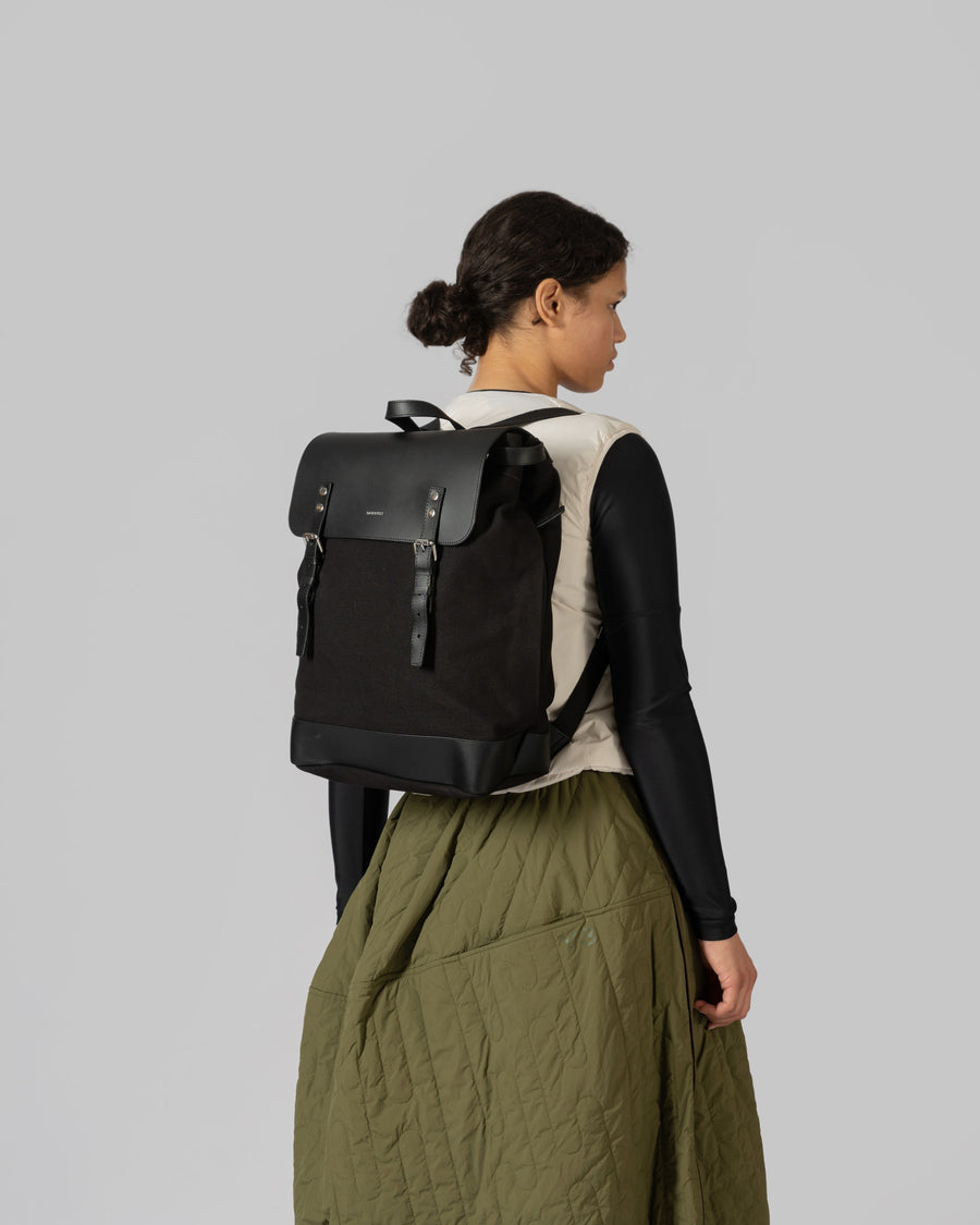 Hege Backpack in Organic cotton Black