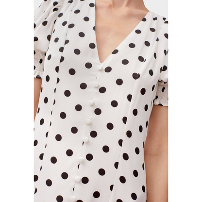 Bella Polka Dot Dress White