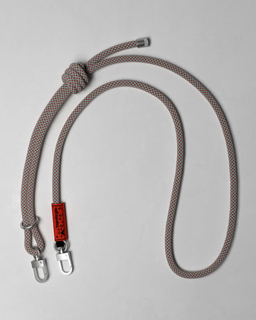 Wares Strap 8.0mm Rope Strap Grey/Red/Blue Lattice